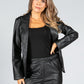 Leatherette Blazer in Black