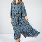 Paisley Pop Print Maxi Dress in Cobalt & Navy