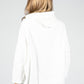 Metallic Motif Hoodie in Off White