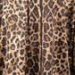 V-Neck Silk Feel Leopard Print Blouse