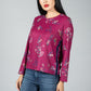 Mini Bouquet Print Top in Rosewood