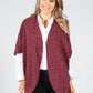 Lurex Knit Cardi in Wine