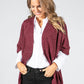 Lurex Knit Cardi in Wine