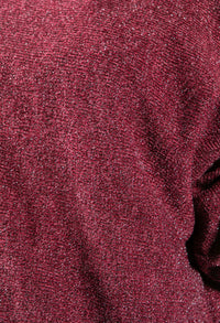 Lurex Knit Pullover in Wine