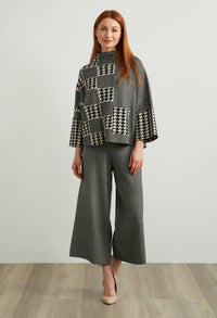 Houndstooth Culotte Pants Style