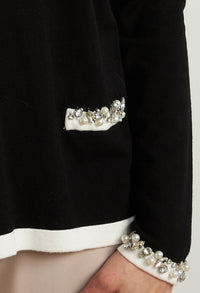 V Neck Jumper With Embellished Details