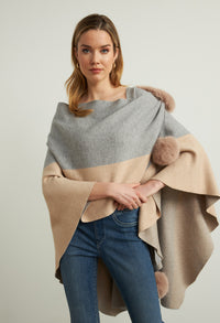 Faux Fur Cape Sweater