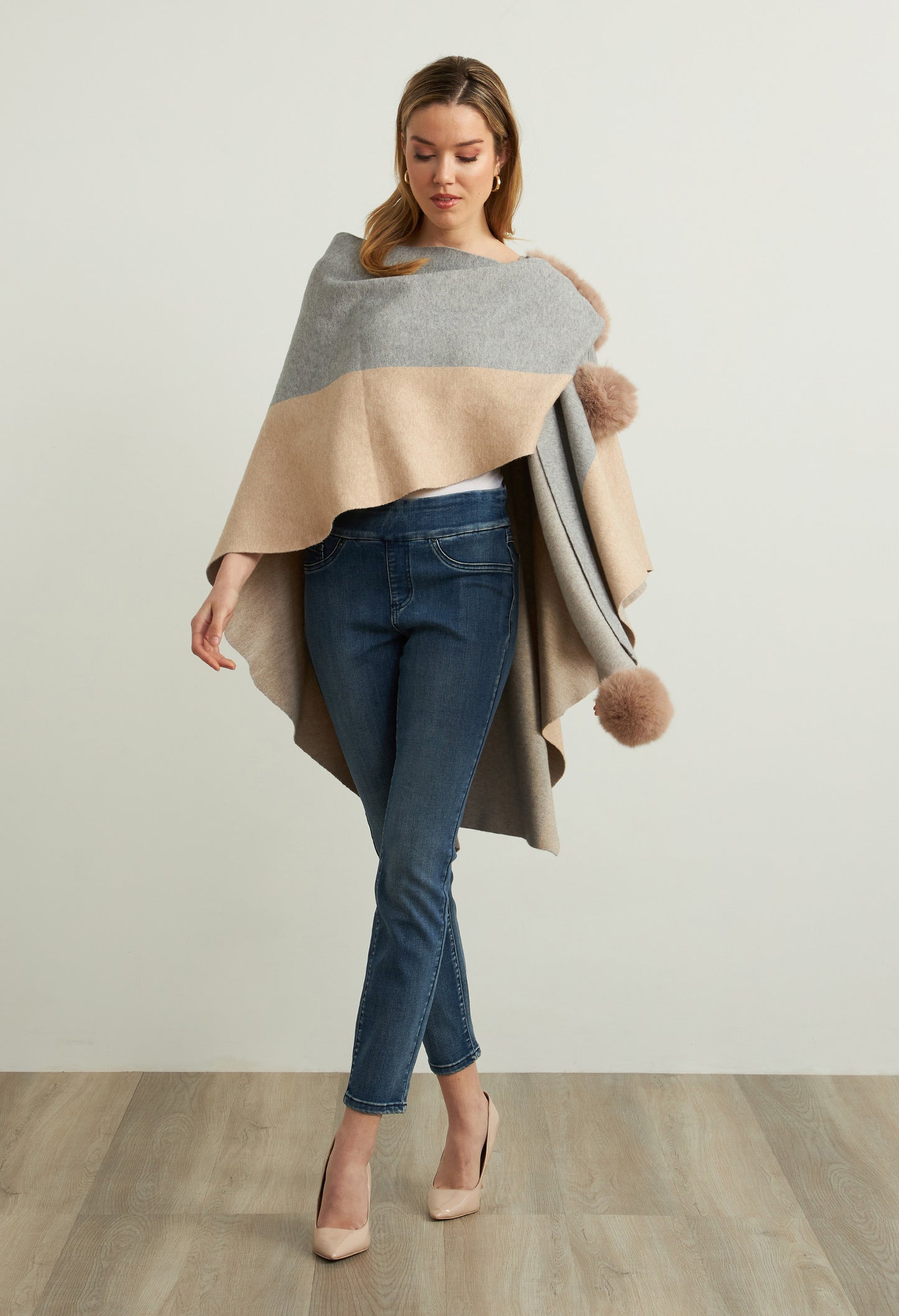 Faux Fur Cape Sweater