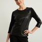 Faux Leather Top with Stud Detail