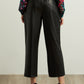 Leatherette Wide Leg Pants