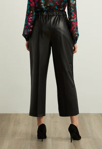 Leatherette Wide Leg Pants