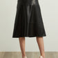 Faux Leather A-line Skirt