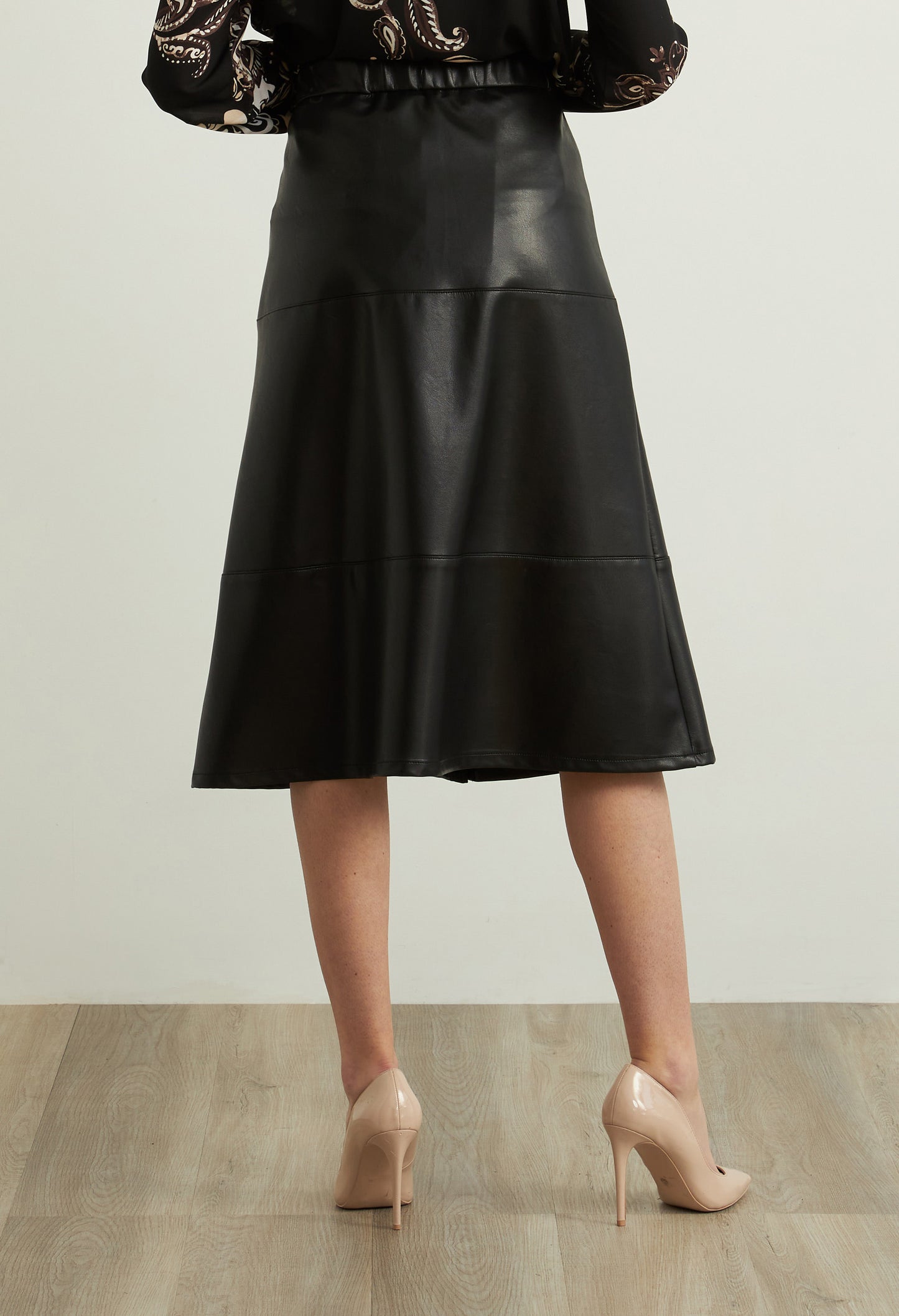 Faux Leather A-line Skirt