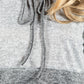 Stand-Up Collar Block Knit Jumper in Light Grey