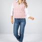 Crochet Knit Sweater Vest in Rose Pink