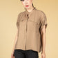 Fariso short sleeve blouse in Maple