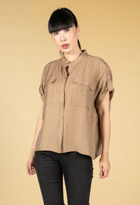 Fariso short sleeve blouse in Maple