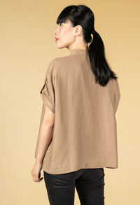 Fariso short sleeve blouse in Maple