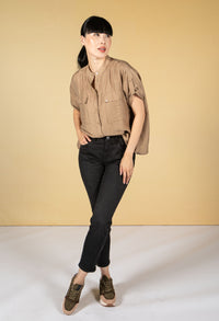 Fariso short sleeve blouse in Maple