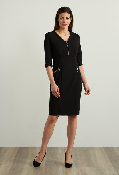 Zip Detail Sheath Dress