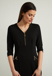 Zip Detail Sheath Dress