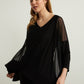 Mesh Insert Poncho Top