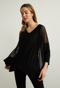 Mesh Insert Poncho Top