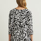 Abstract Printed Top in Black and Vanilla