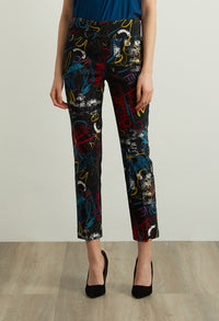 Abstract Print Pants-1