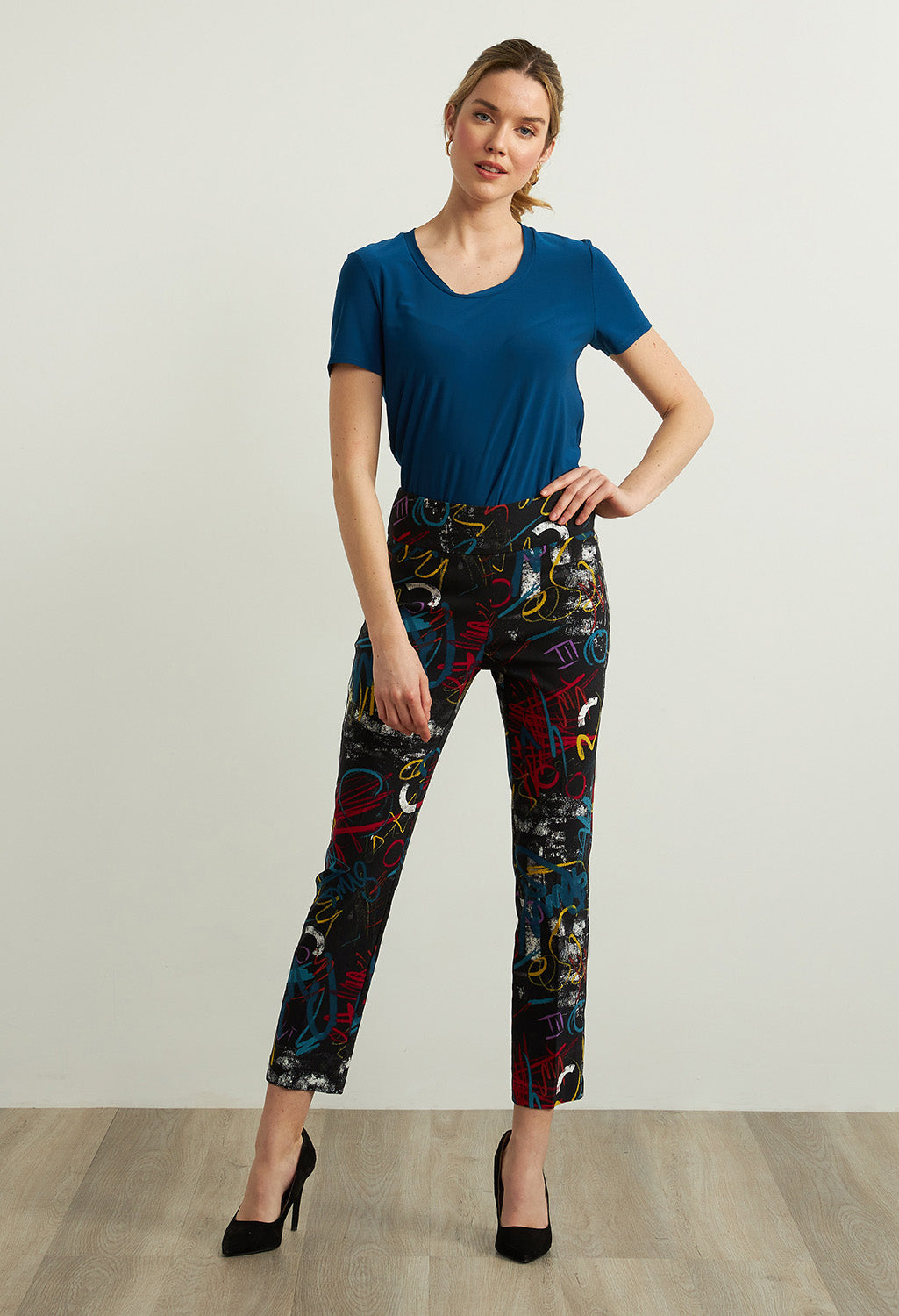 Abstract Print Pants-1