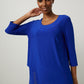 Asymmetrical Studded Hem Top in Royal Blue