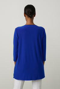 Asymmetrical Studded Hem Top in Royal Blue