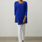 Asymmetrical Studded Hem Top in Royal Blue