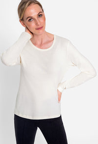 100% Organic Cotton Long Sleeve Crew Neck T-Shirt