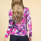 Graffiti Print Half Zip Sweatshirt