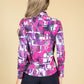 ROLL NECK LONG SLEEVE TOP IN GRAFFITI PRINT