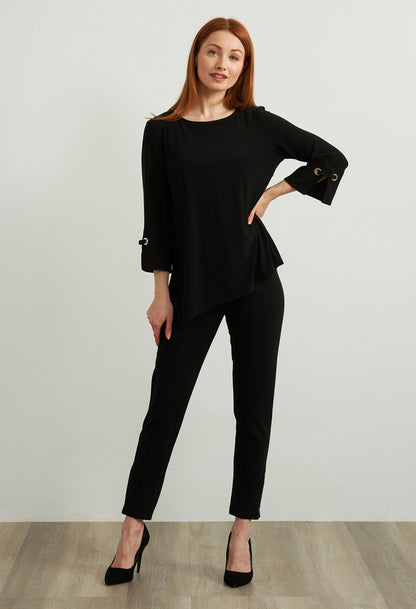 Asymmetric Hem Top in Black