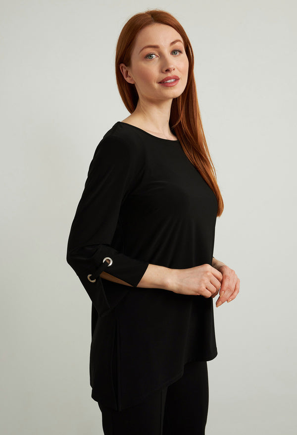 Asymmetric Hem Top in Black