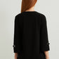 Asymmetric Hem Top in Black