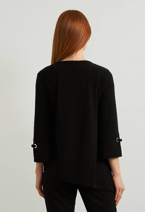 Asymmetric Hem Top in Black