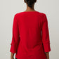 Asymmetric Hem Top in Lipstick Red