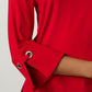 Asymmetric Hem Top in Lipstick Red