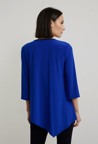 Zip Accent Top in Royal Blue