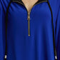 Zip Accent Top in Royal Blue