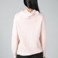 Soft Pink Roll Neck Knit