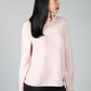 Soft Pink Roll Neck Knit