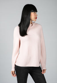 Soft Pink Roll Neck Knit