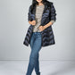 Quilted Hooded Coat in Blue Nights