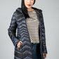 Quilted Hooded Coat in Blue Nights