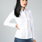 White Shirt with Pleated Placket